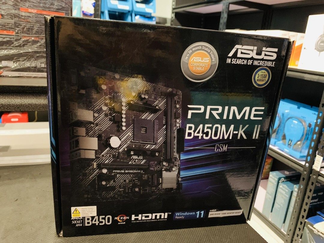 ASUS PRIME B450M-K AMD AM4 MATX DDR4 Motherboard