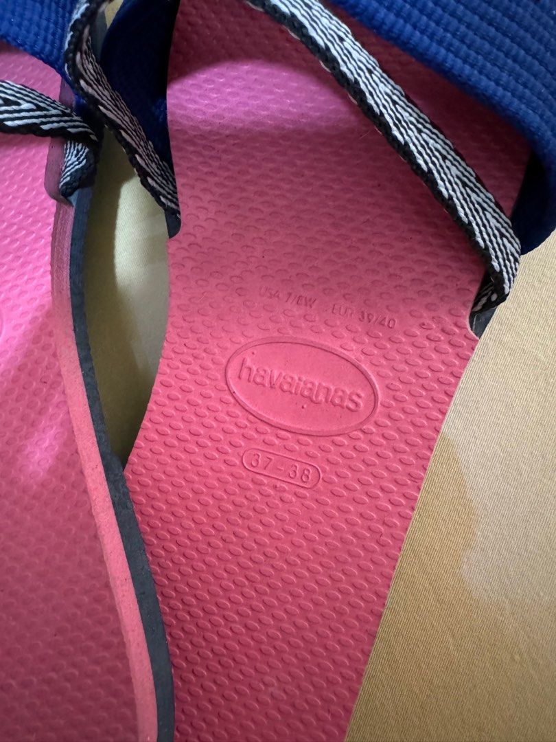 Authentic HAVAIANAS Trancoso slides (Category: Slippers and slides) located in Antipolo. Submitted by honmarquez (Listing ID 1281499690, Image 2). Description: Used only once, wrong size Size 37-38.