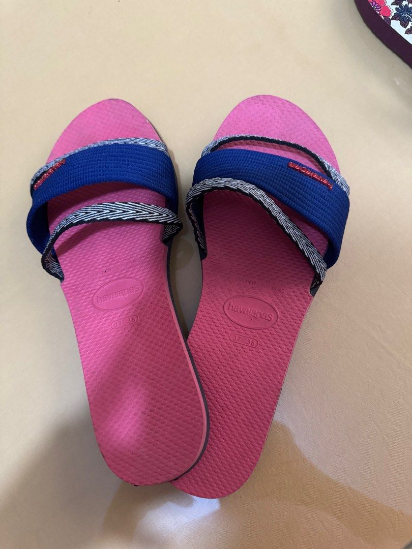 Authentic HAVAIANAS Trancoso slides (Category: Slippers and slides) located in Antipolo. Submitted by honmarquez (Listing ID 1281499690, Image 1). Description: Used only once, wrong size Size 37-38.