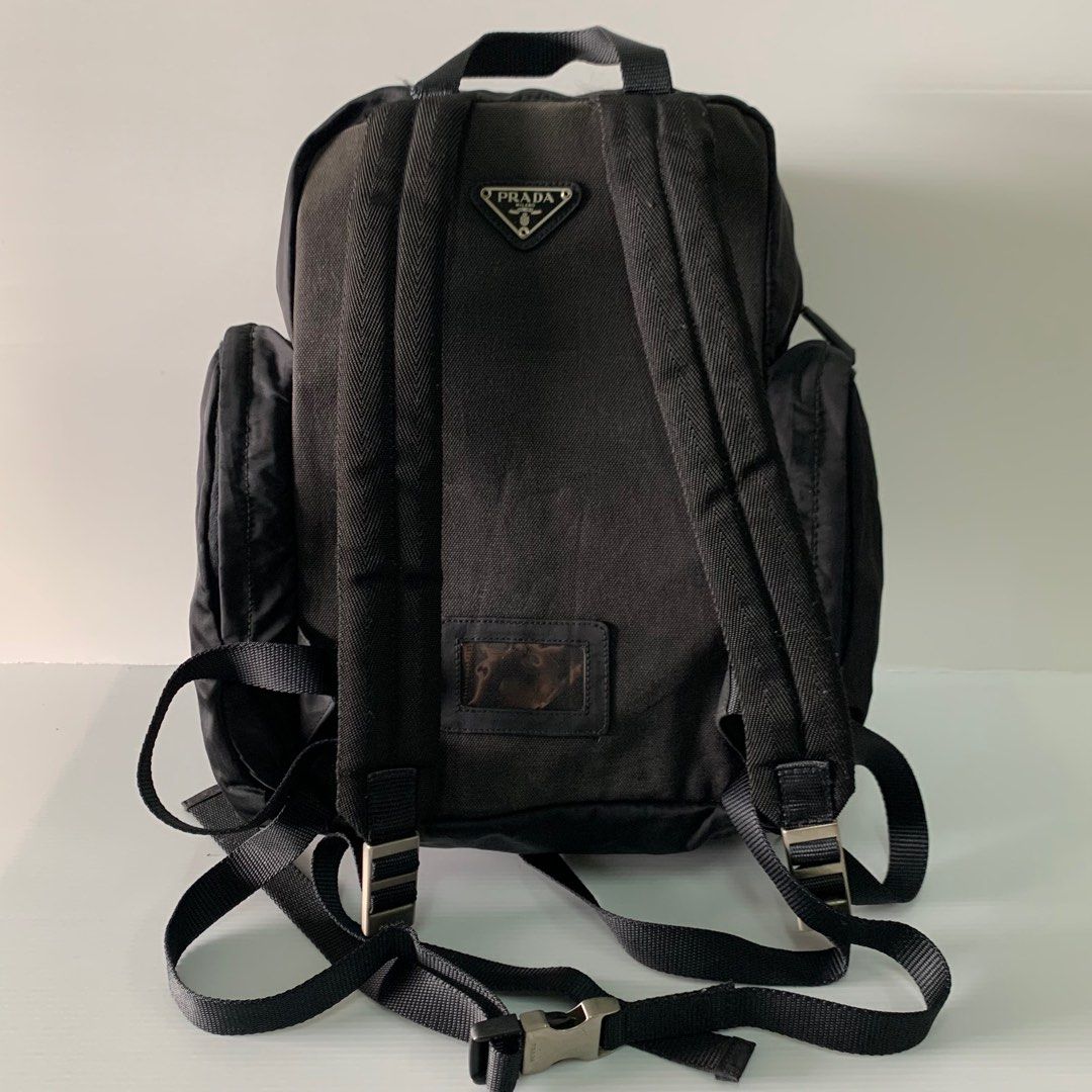 Prada nylon hotsell backpack used