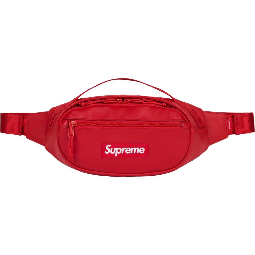 Authentic Supreme Leather Waist Bag FW23 Men s Fashion Bags