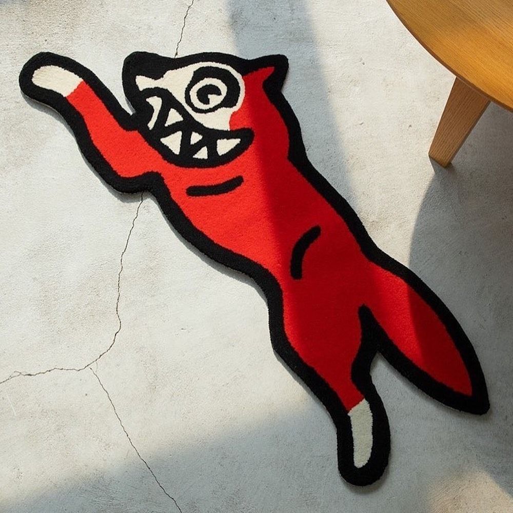 Billionaire Boys Club Ice Cream Running Dog Rug 億萬少年俱樂部BBC冰淇淋跑狗潮牌藝術地毯地氊,  傢俬＆家居, 家居裝飾, 地氊- Carousell