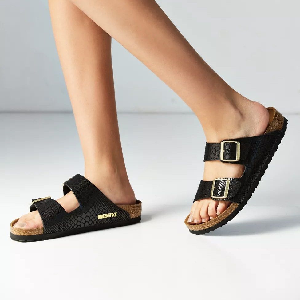 Shiny black birkenstocks best sale