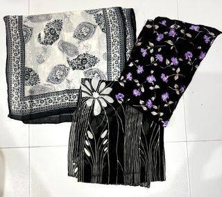 Black scarf/bundle/printed/imported