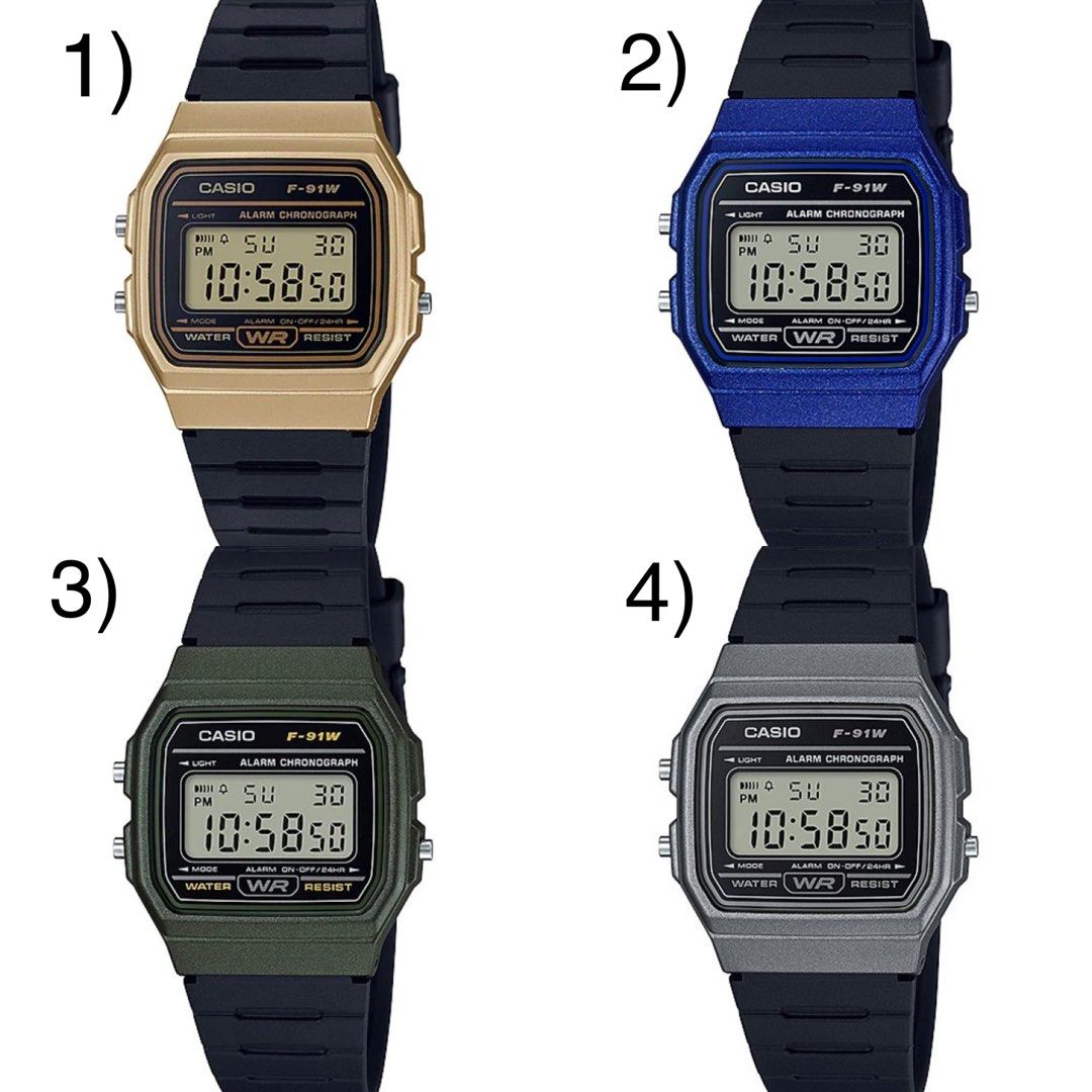 Casio f91w women's outlet
