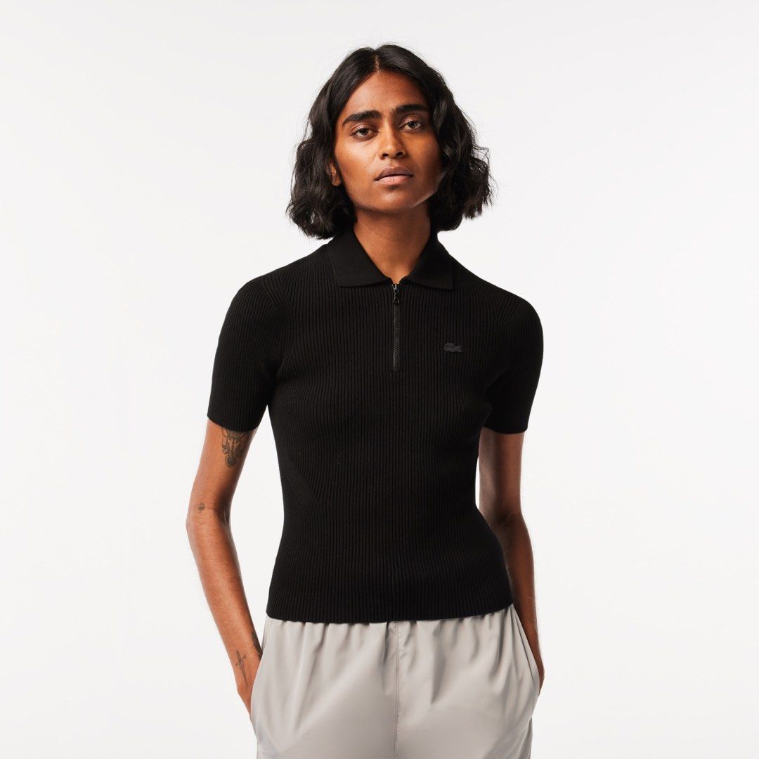 Lacoste knitted polo top