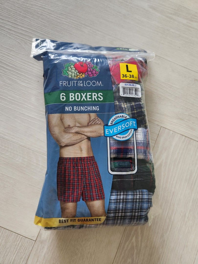 Brand new Fruit of the Loom Men s Tag Free Boxer Shorts Knit