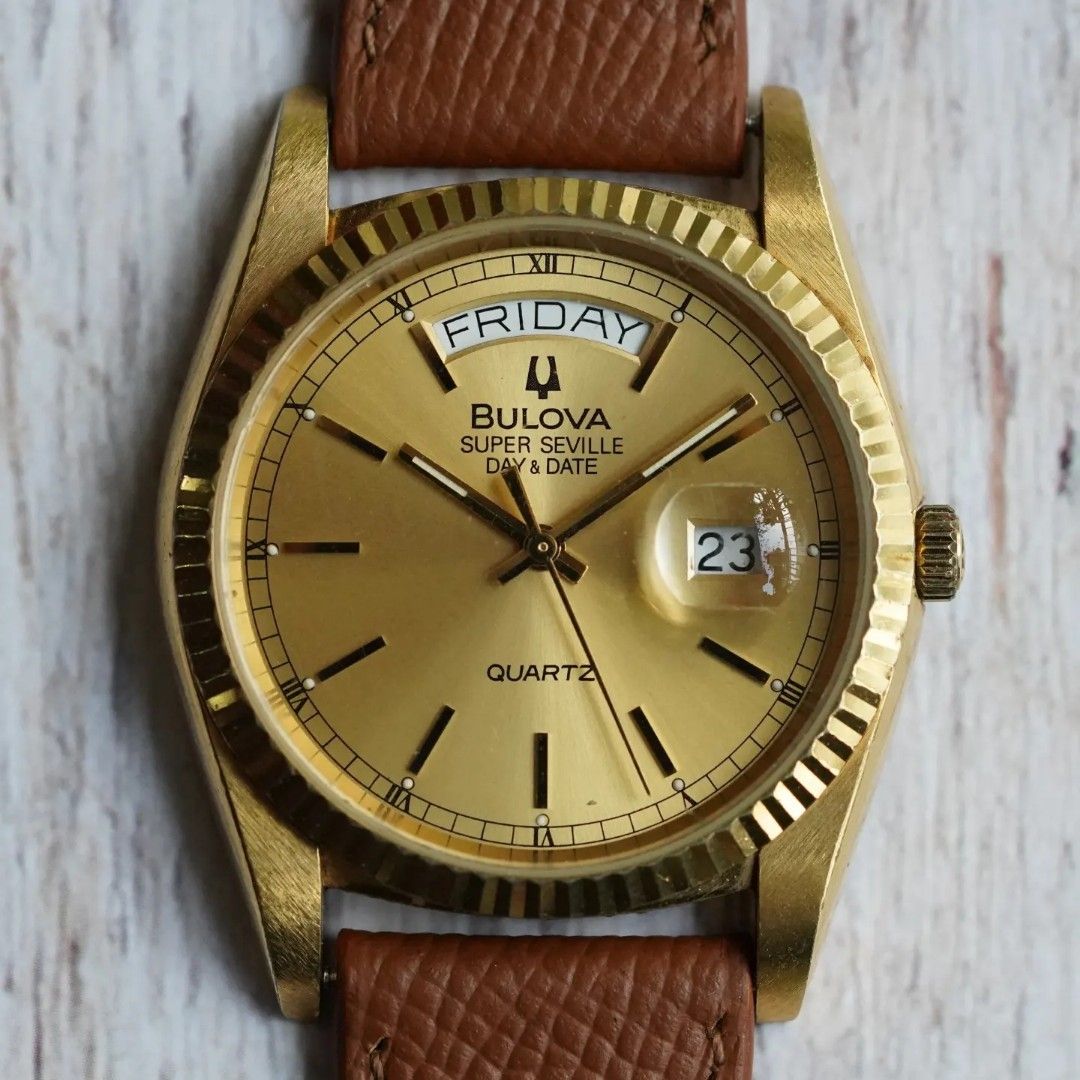 Bulova Super Seville Quartz Day Date Datejust Men s Fashion Watches Accessories Watches on Carousell