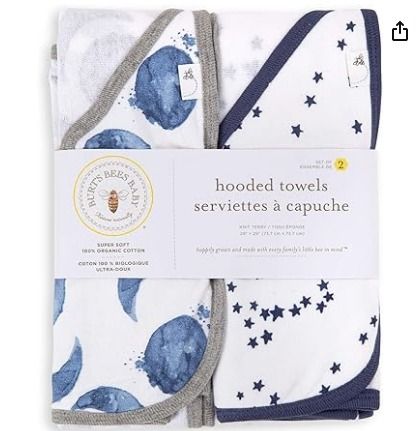 Burt s Bees Baby Hooded Towels Absorbent Knit Terry Super Soft