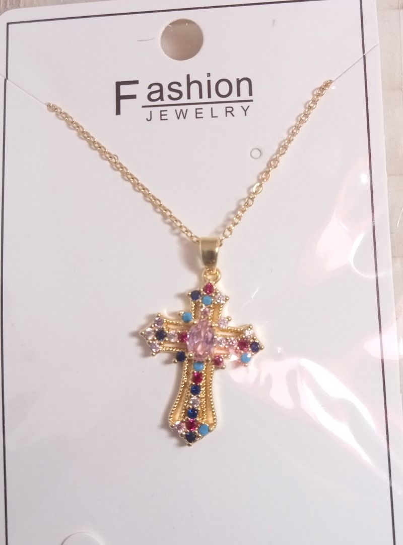 Free cross clearance necklace by mail