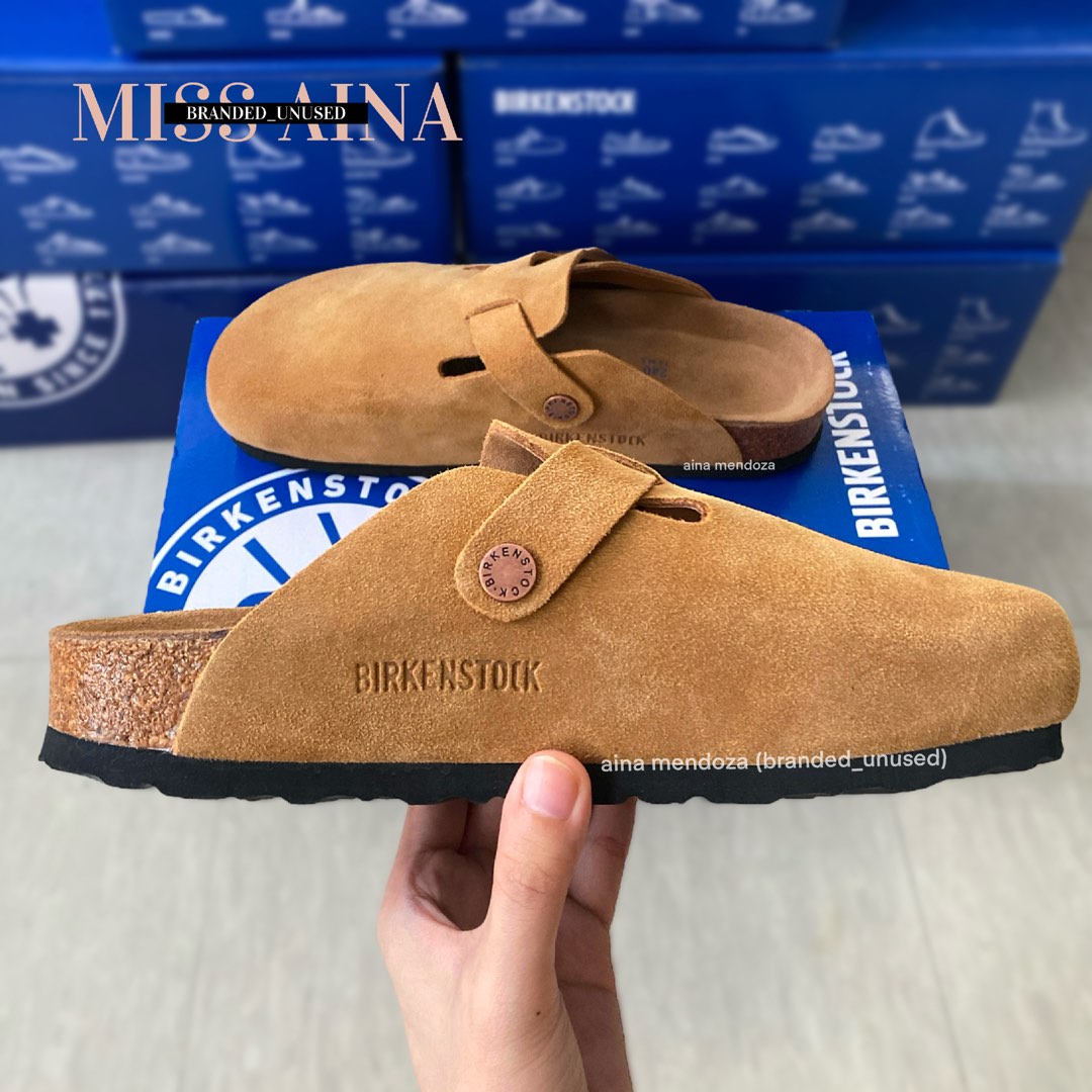 ON HAND Birkenstock Boston Clogs Camel Yellow Suede Size EU 37
