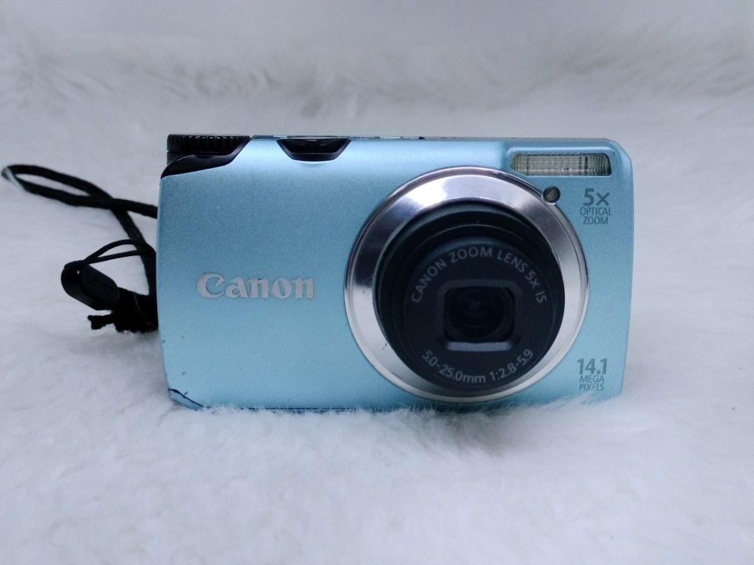 canon powershot a3200IS (Category: Cameras) located in Manila. Submitted by ultimogizmos (Listing ID 1281562658, Image 1). Description: Canon PowerShot A3200 14.1MP Point-and-Shoot Digital Camera (Blue) Description Product Description New modes like the Toy Camera and Monochrome Effects further extend your creative reach while 14.1 megapixel resolution, a 28mm wide-angle lens and a 5x optical zoom with Optical Image Stabilizer ensure that every s