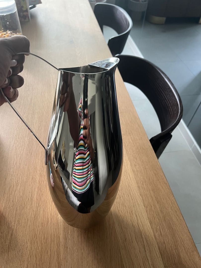 CB2 stainless steel pitcher, Furniture & Home Living, Kitchenware