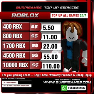 Cheapest Roblox 400 Robux (5 USD)