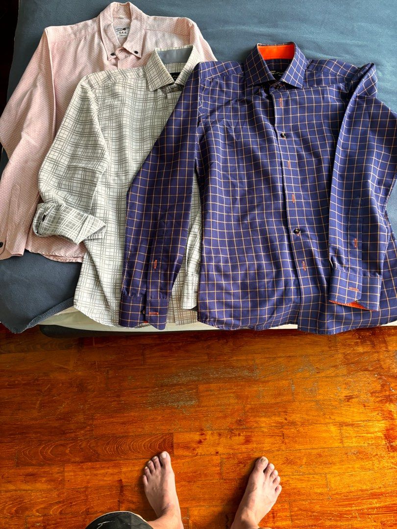 Checkered Shirt Men s Fashion Tops Sets Formal Shirts on