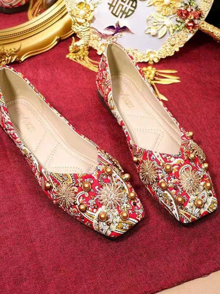 Red shoes for wedding store