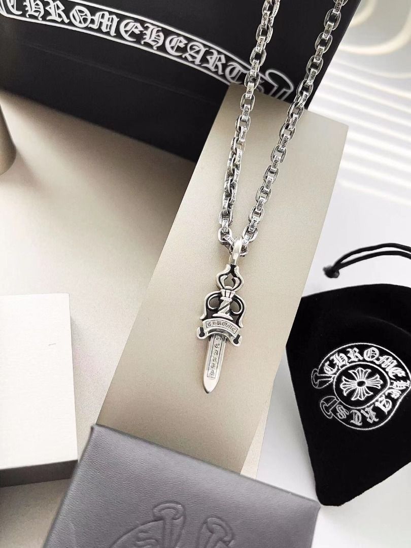Chrome hearts Sword letter pendant necklace is handmade Women s