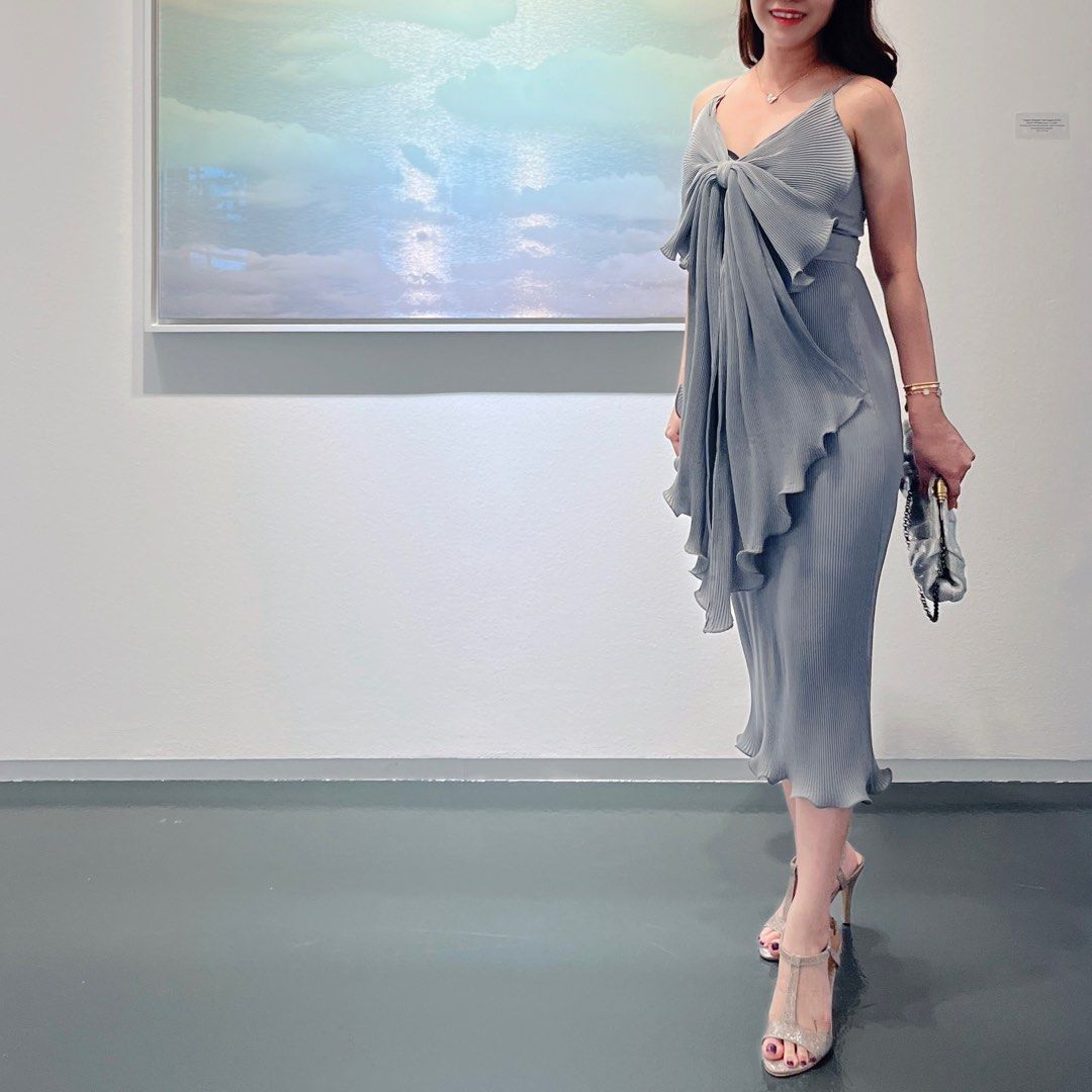 knee length dresses for ladies Claude Maxi Dress Navy main image 0