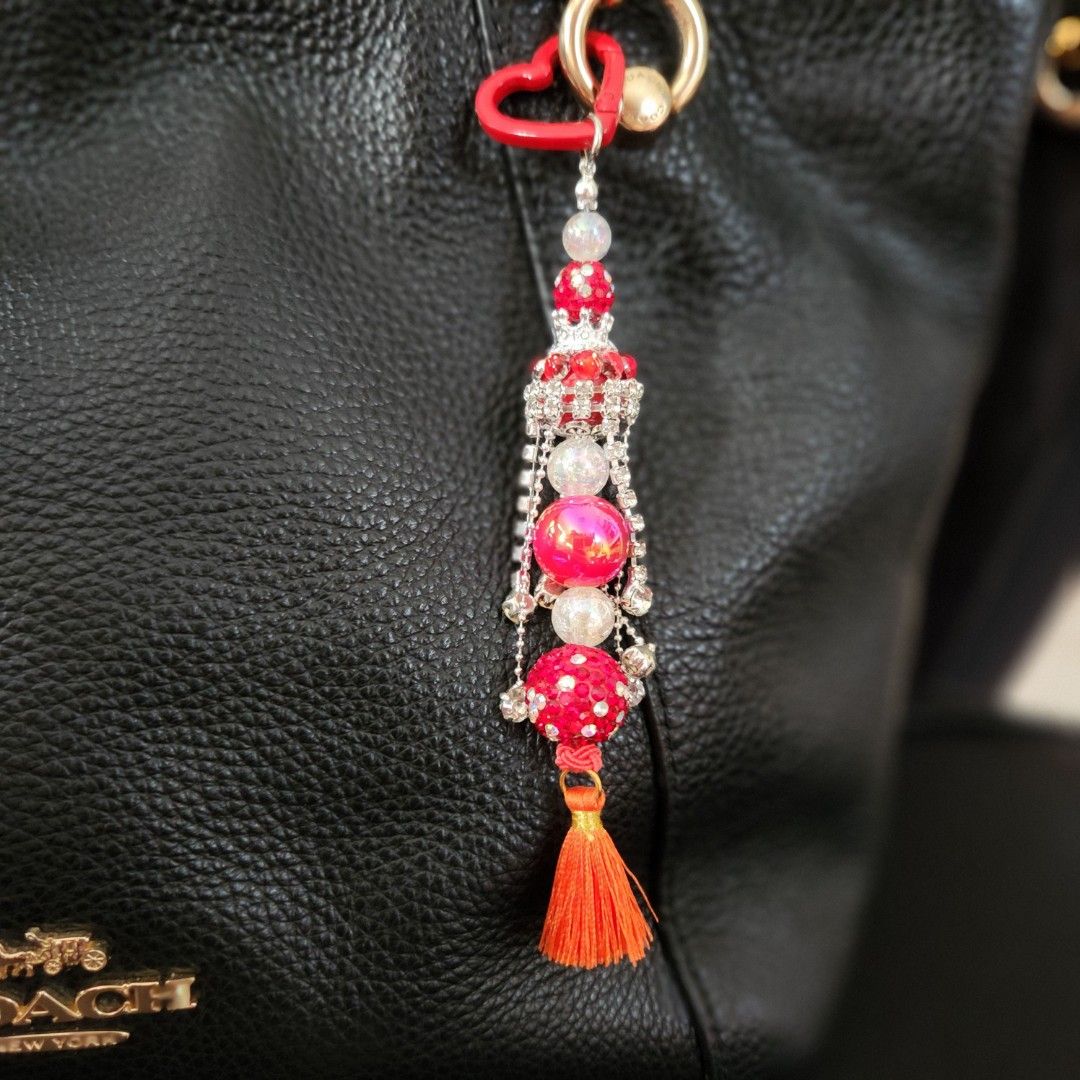 Red bag top charm
