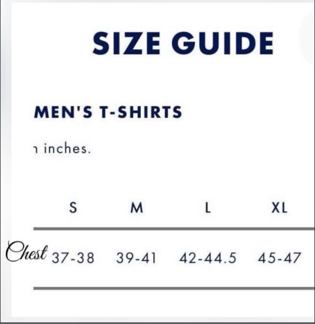 Tommy hilfiger t online shirt size chart