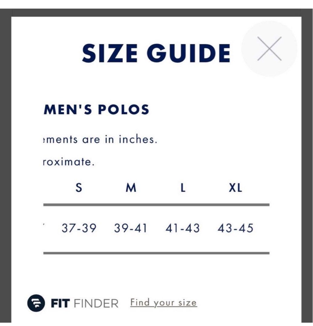 Tommy hilfiger polo shirt store size guide