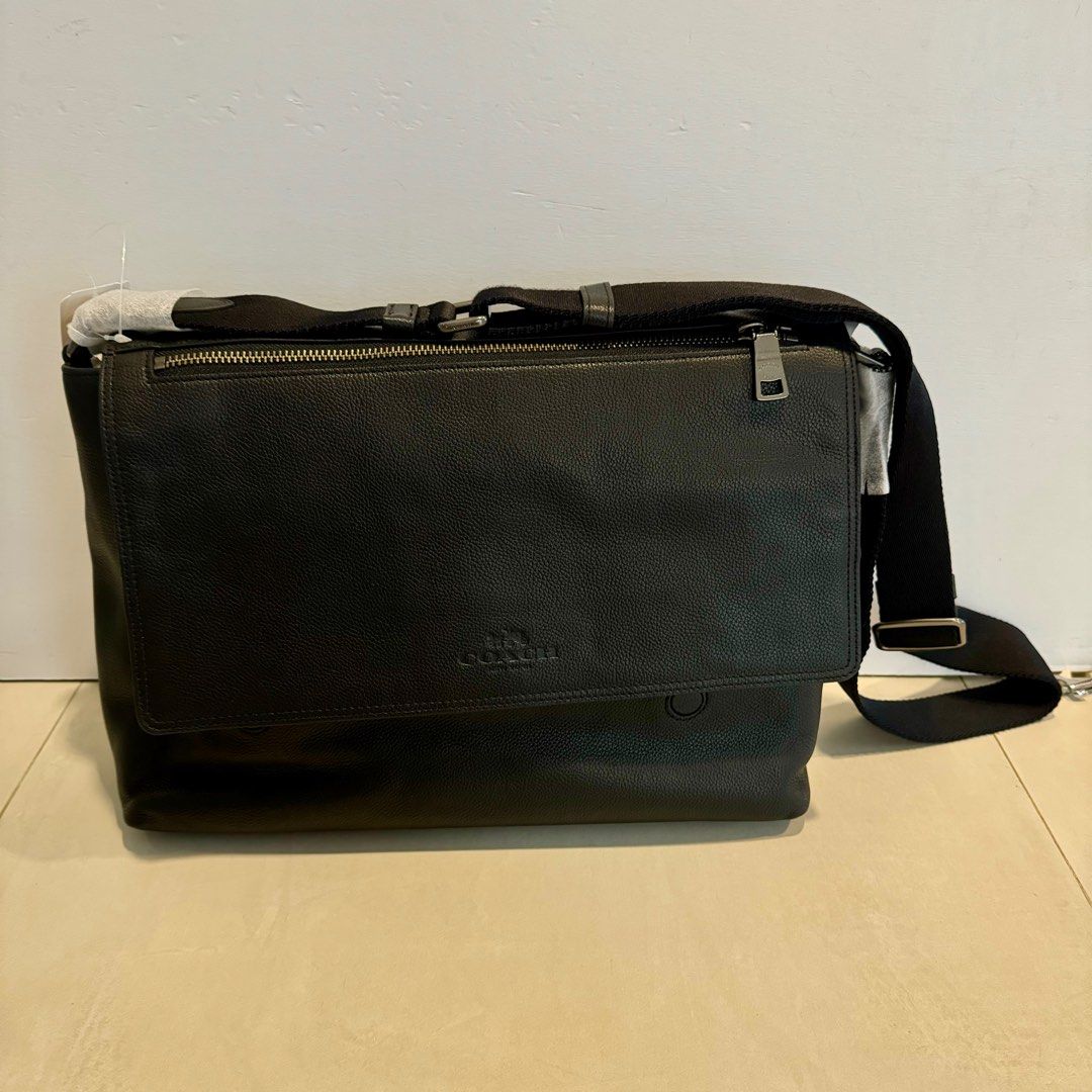 Coach leather 2025 work bag