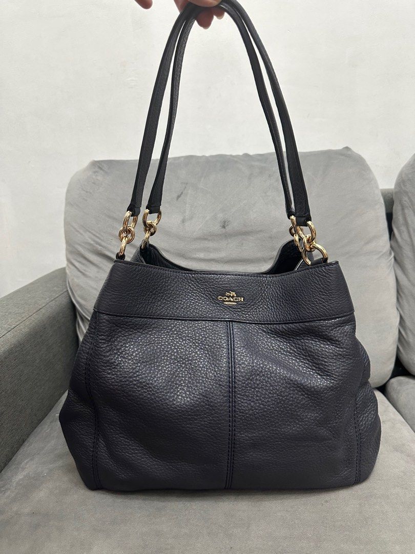 Coach f57545 lexy pebble leather shoulder bag shop