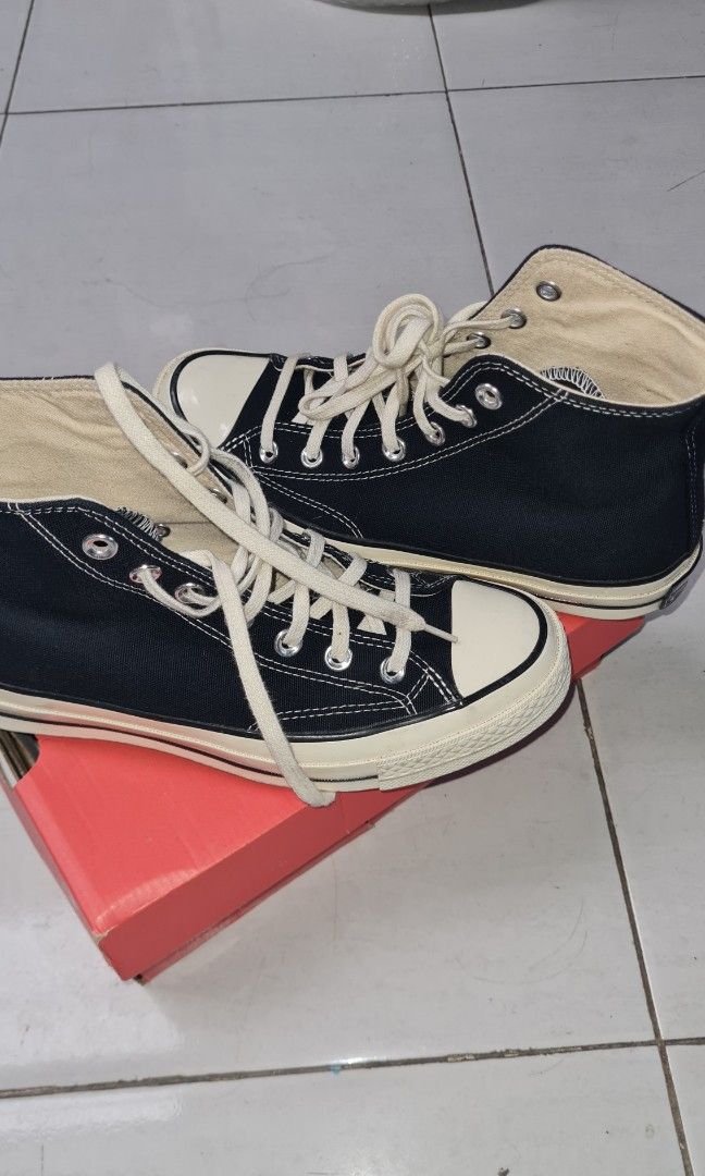 Jual converse 70s black cheap hi