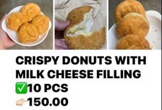 CRISPY DONUTS WITH MILK CHEESE FILLING 10 PCS 150.00