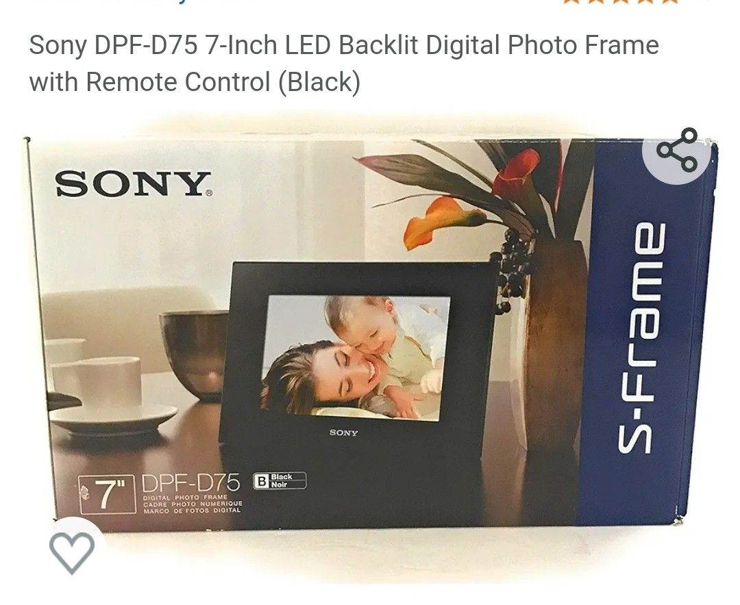 Digital Photo Frame Sony Sframe DPF D75, Photography, Photography