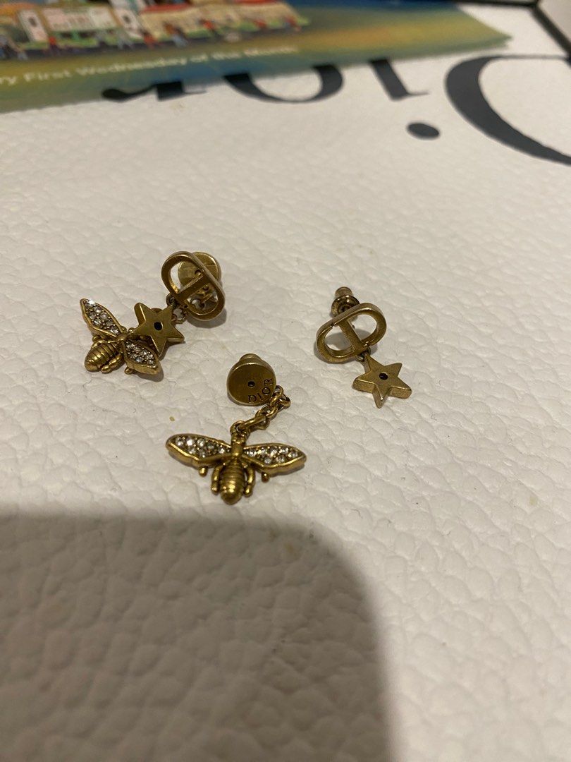 Dior earrings bee sales