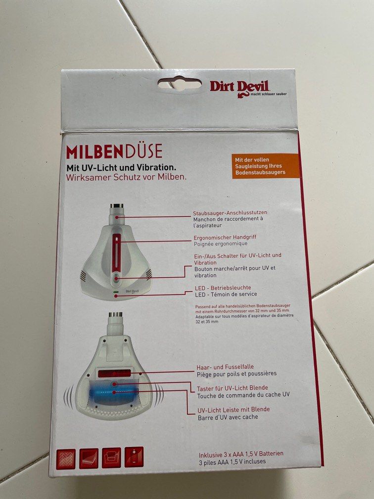 Dirt devil mite nozzle, TV & Home Appliances, Other Home Appliances on  Carousell
