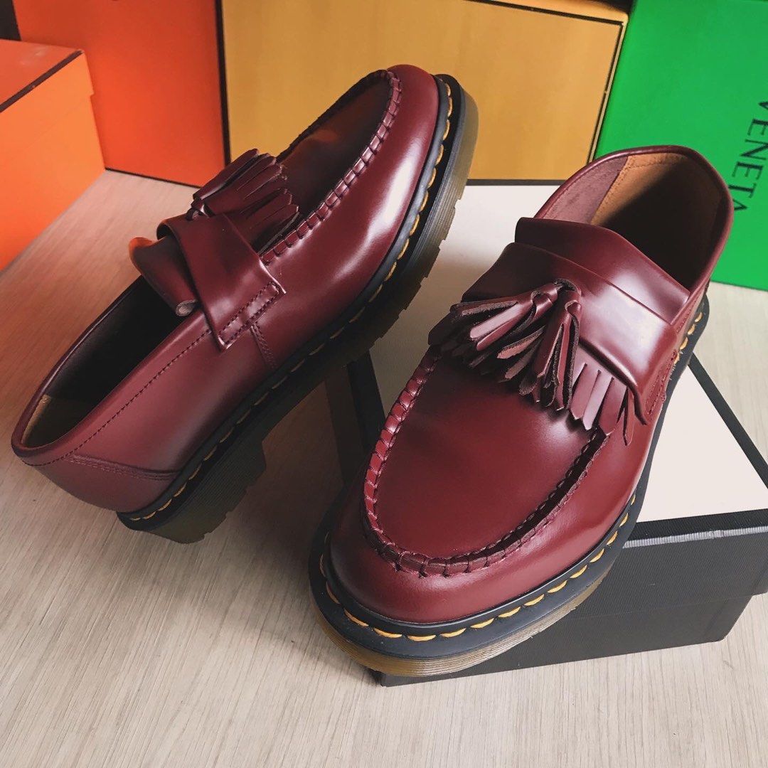Dr Martens Adrian cherry loafer size 43 Fesyen Pria Sepatu