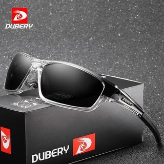 DUBERY Outdoor Sports Polarized Sunglasses for Men Night Vision Cycling  Driving Fishing Travel Sunglasses Men Lightweight Blue Mirror UV Protection Goggles  Men's Sun Glasses Male Shades Anti-Glare