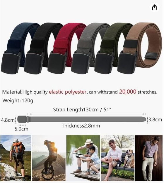 Elastic clearance web belt