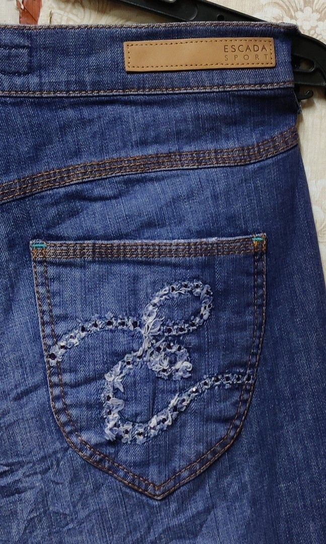 ESCADA SPORT Women's Denim Jeans Luca Coral - Depop