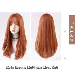 Fashion Wig - Orange with Gold Highlights