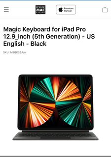 Magic Keyboard for iPad Pro 12.9‑inch (6th generation) - US English - Black  - Apple