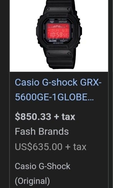 G shock limited edition Globe united by fate Not free Open to trade with you. Price negotiable