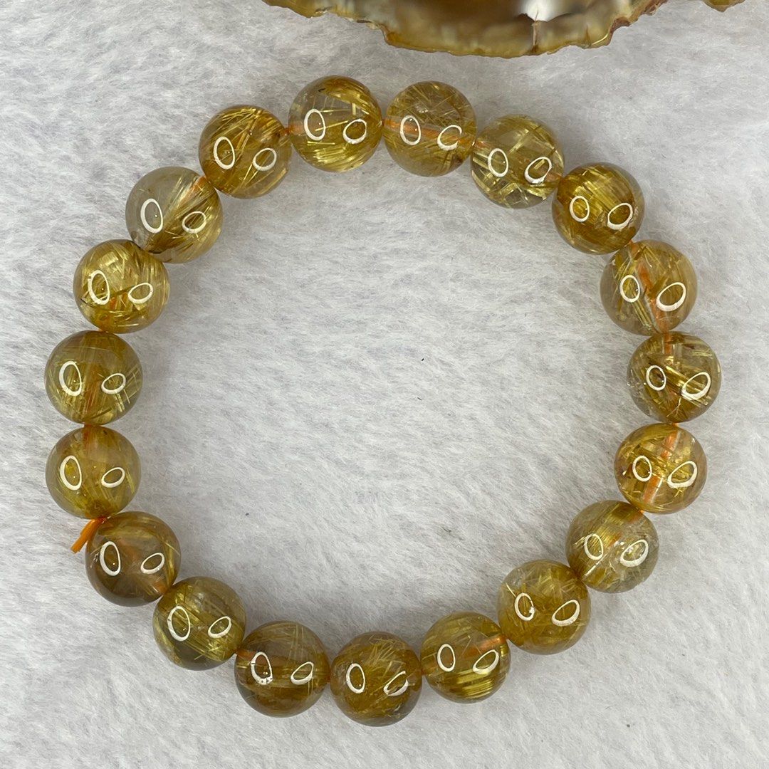 Gold rutilated quartz discount beads
