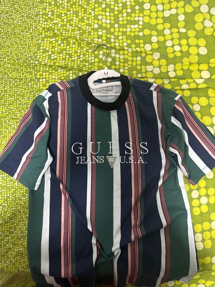 Guess striped shirt Men s Fashion Tops Sets Tshirts Polo