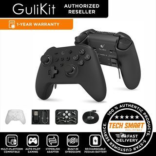 GuliKit KK3 MAX Controller (No Drift) for Switch/PC/Android/MacOS/IOS with 4 Back Buttons, Hall Joysticks and Triggers, Maglev/Rotor/HD Vibration,1000Hz Polling Rate