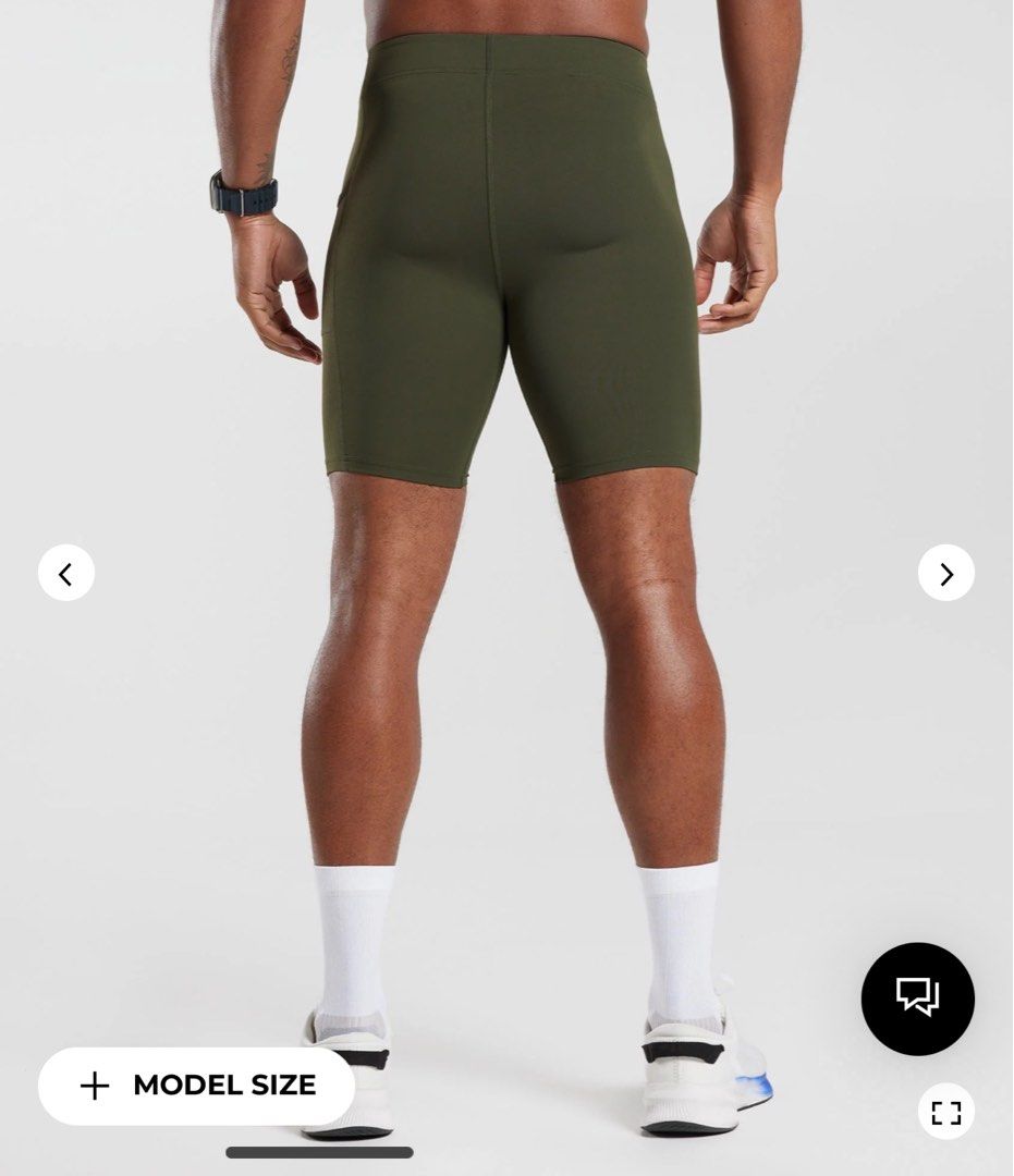 Gymshark Control Baselayer Shorts - Winter Olive, Men's Fashion, Activewear  on Carousell