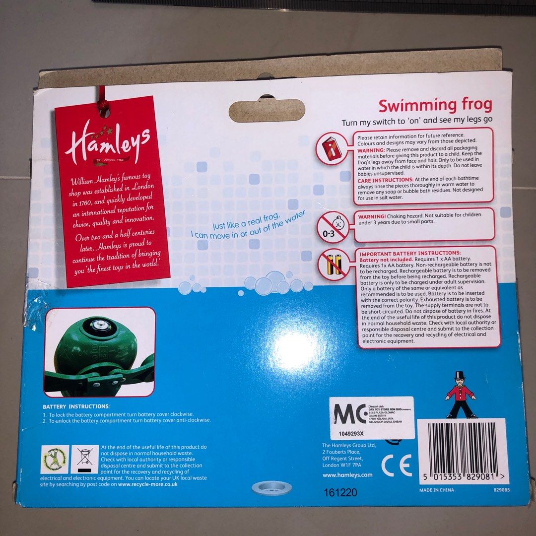 Hamleys Swimming Frog Bath Toy