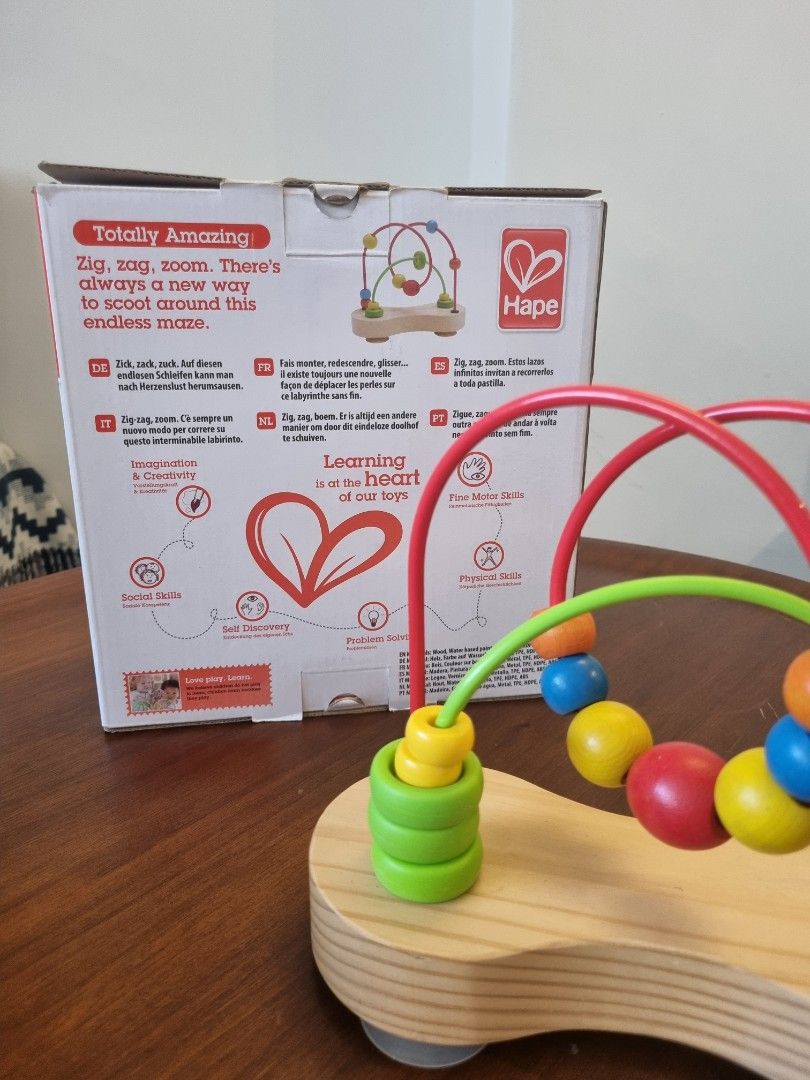 Hape Double Bubble Wooden Learning Toy Babies Kids Infant