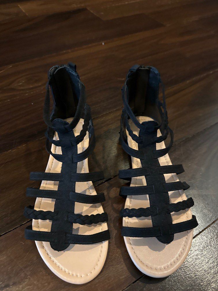 H M Black gladiator style sandals