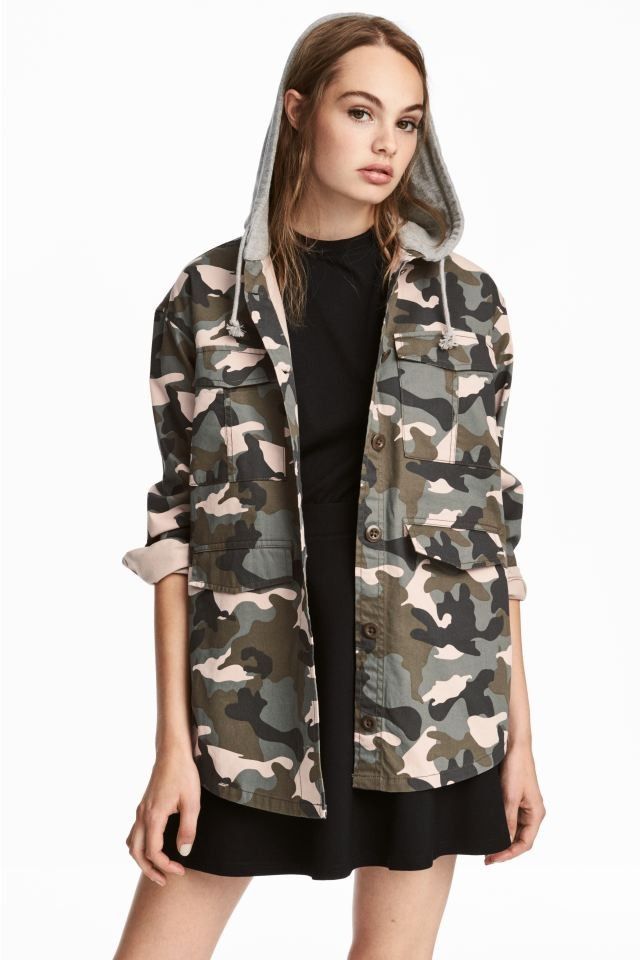 Camo jacket womens h&m shop