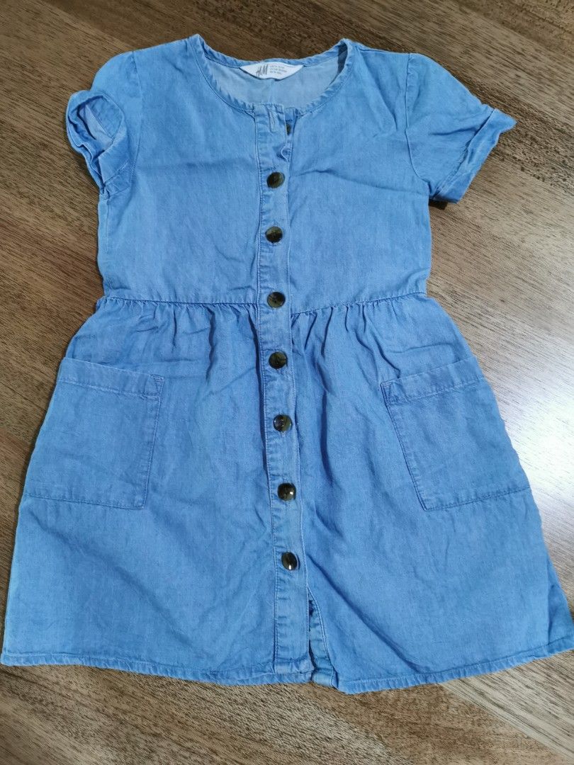 H M Jeans Dress Babies Kids Babies Kids Fashion on Carousell