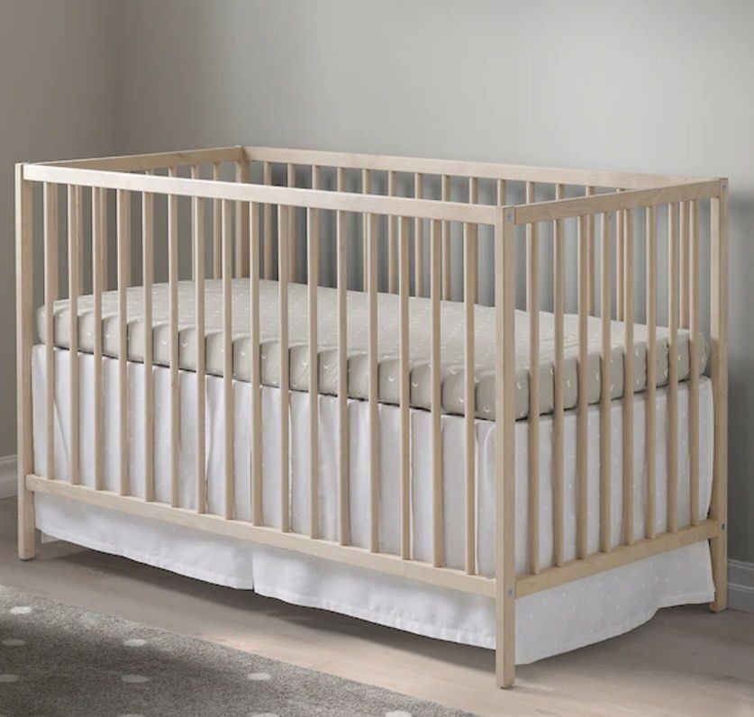 Ikea natural sales wood crib
