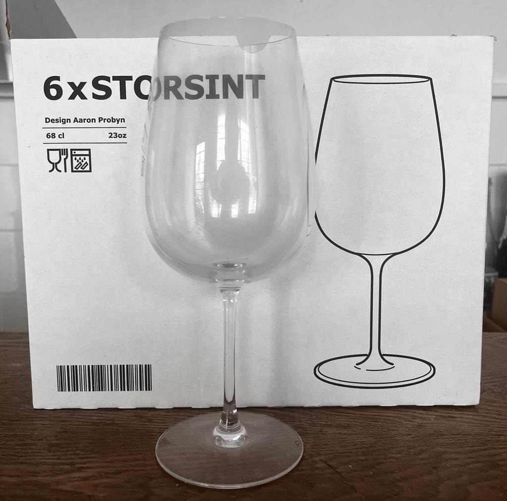 Ikea Storsint Wine Glasses (Pack of 6), Furniture & Home Living